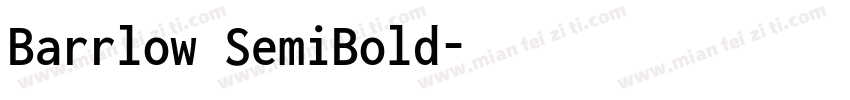 Barrlow SemiBold字体转换
